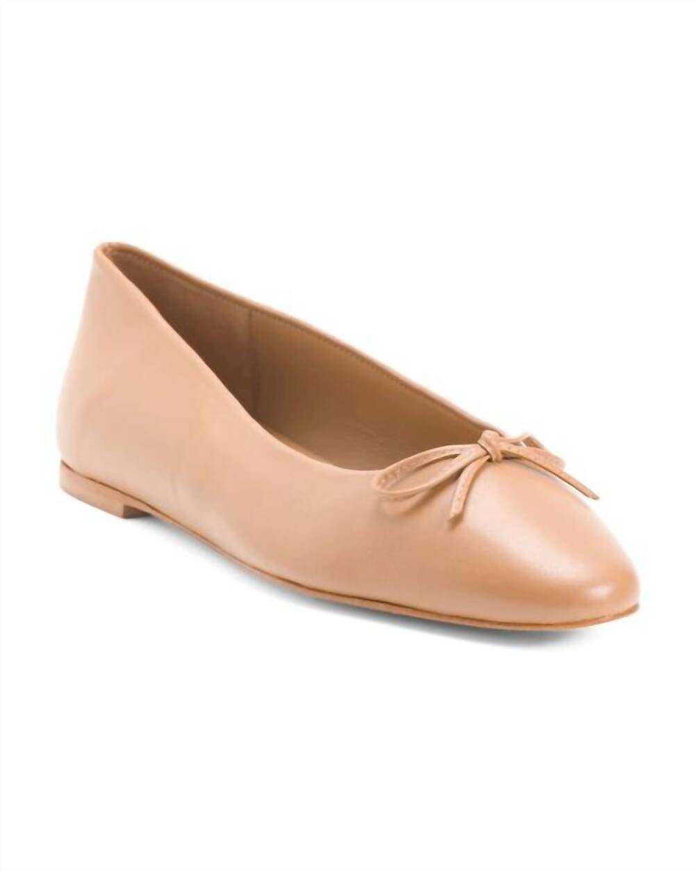 NEW FLATTERED women's bodil leather flat in cognac